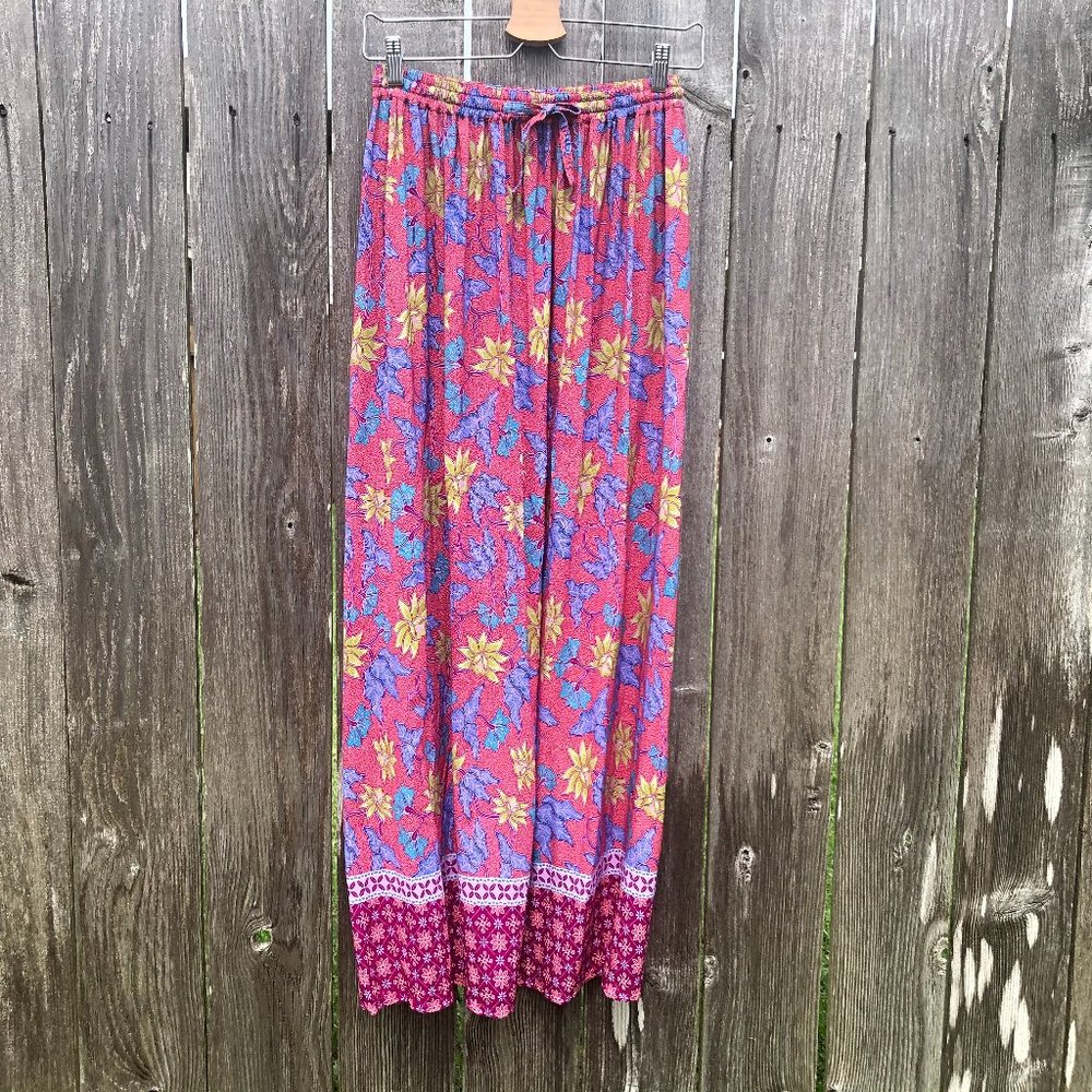 Batik Keris Maxi Skirt Floral Print Elastic Waist